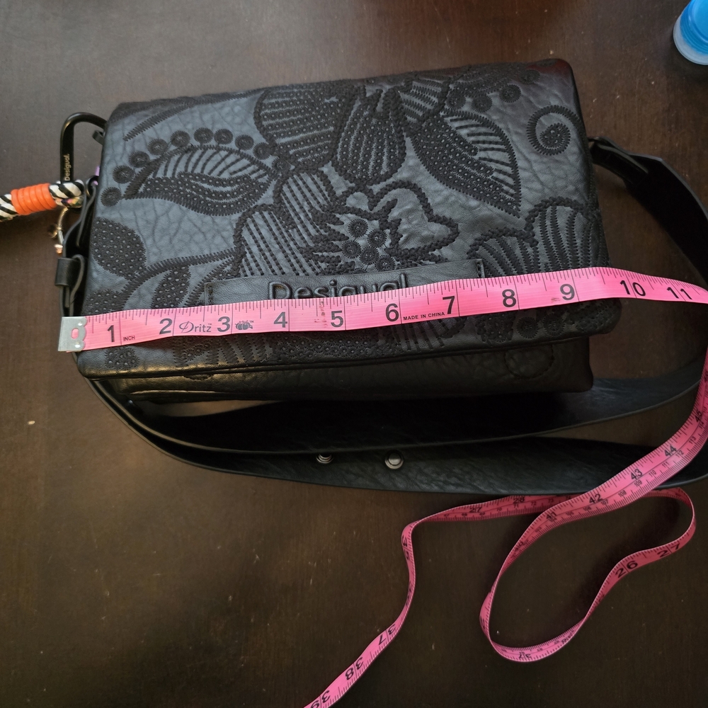 Desigual Black Floral Crossbody Bag